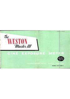 Weston Weston Master III manual. Camera Instructions.